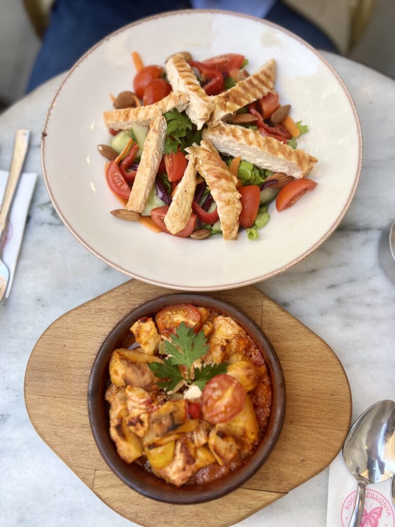 Rose Papillon chicken salad and chicken