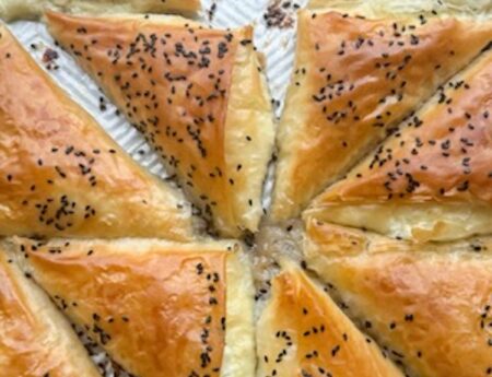 Baked Phyllo Cheese Triangles – Savory Pastry