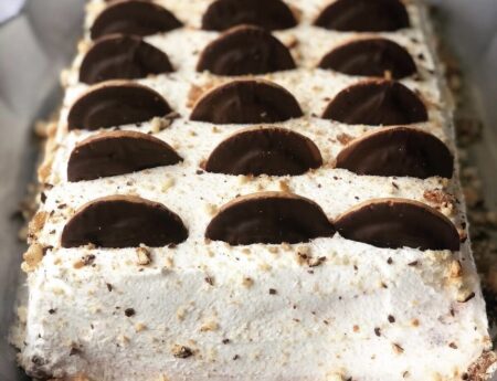 Delicious cake with European Orange Biscuits