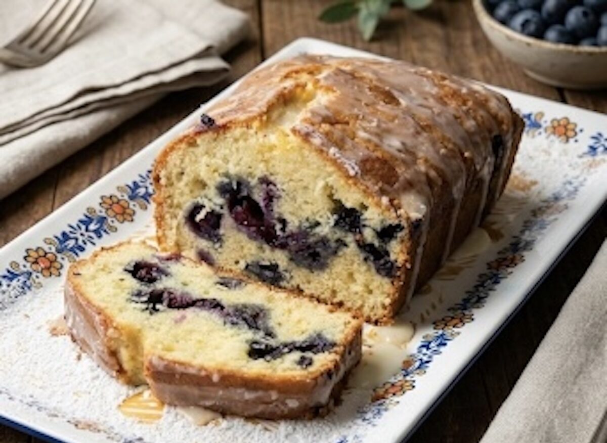 Lemon Loaf with Blueberries (With Video)