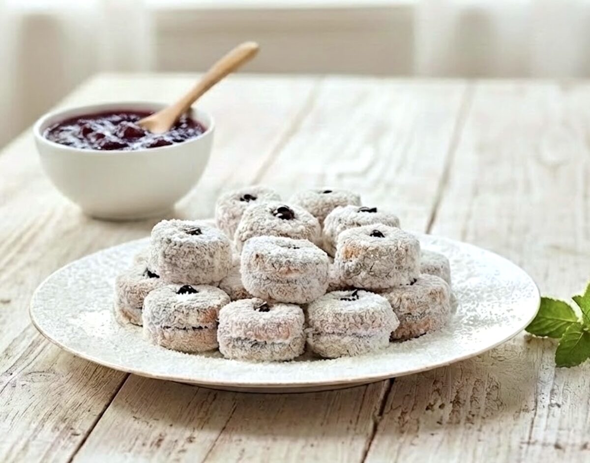 Sočni čajni kolutići sa kokosom i džemom (Bez pečenja)